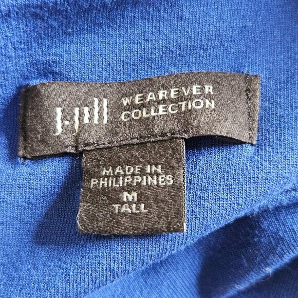 J. Jill Wearever Collection Woman Size M Tall Jersey Knit Dress Keyhole Back - Picture 4 of 6